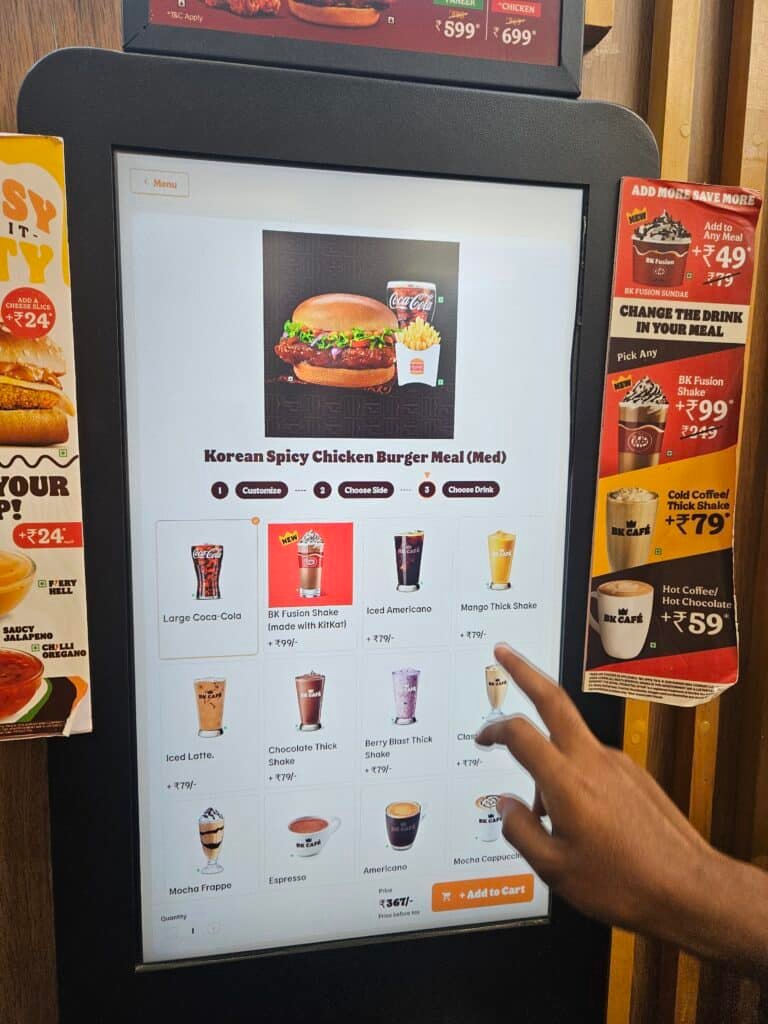 Korean spicy chicken burger from Burger King